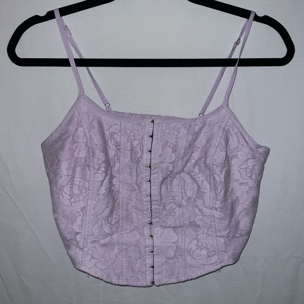 Lavender Lace Corset Top